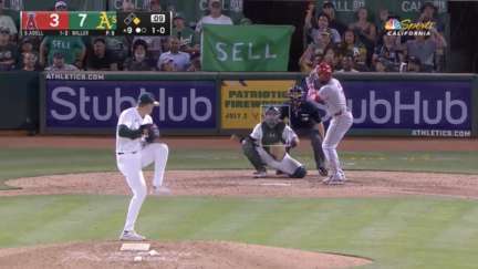 Oakland A's fans hold 